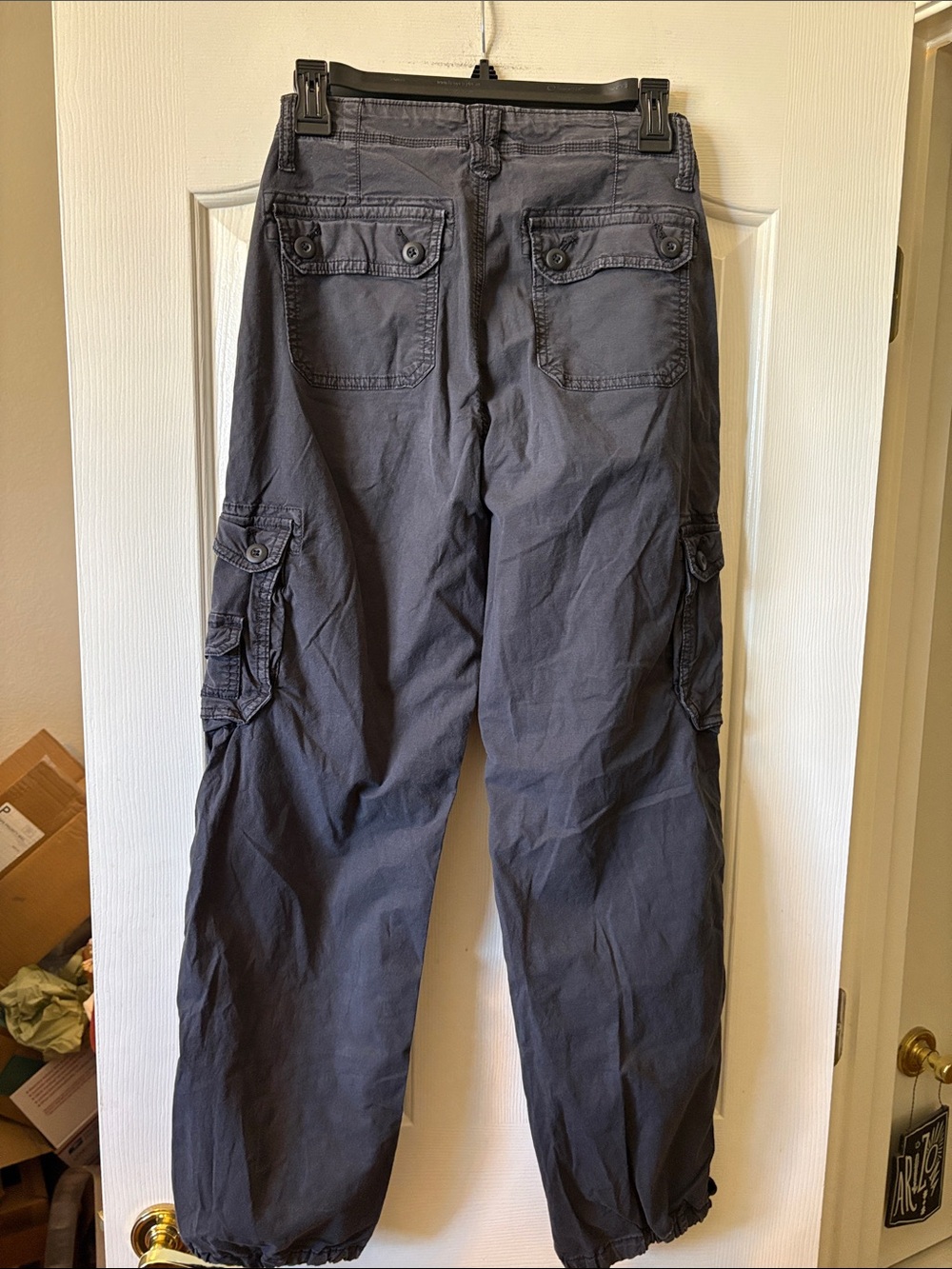 American Eagle Outfitters Black/Gray Cargo Pants size 0 - Picture 4 of 5
